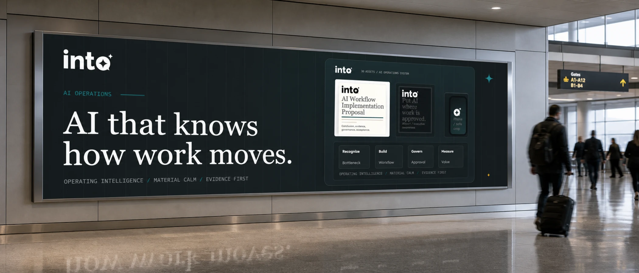 Airport advertisement in context
