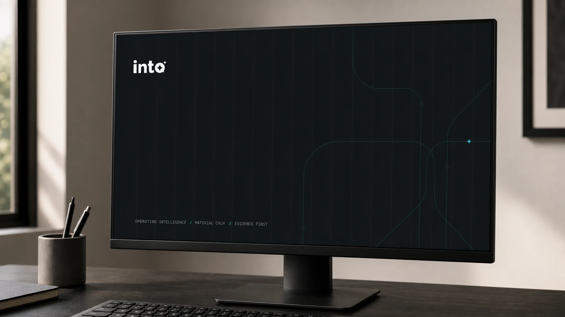 Desktop wallpaper on monitor